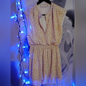 bishop + young Floral Yellow and White Dress